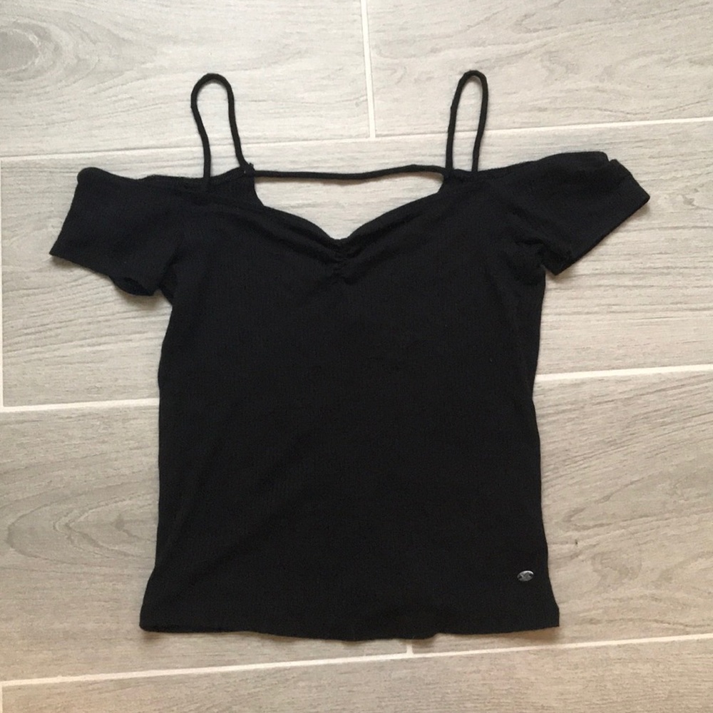 American Eagle Black Off the Shoulder Top